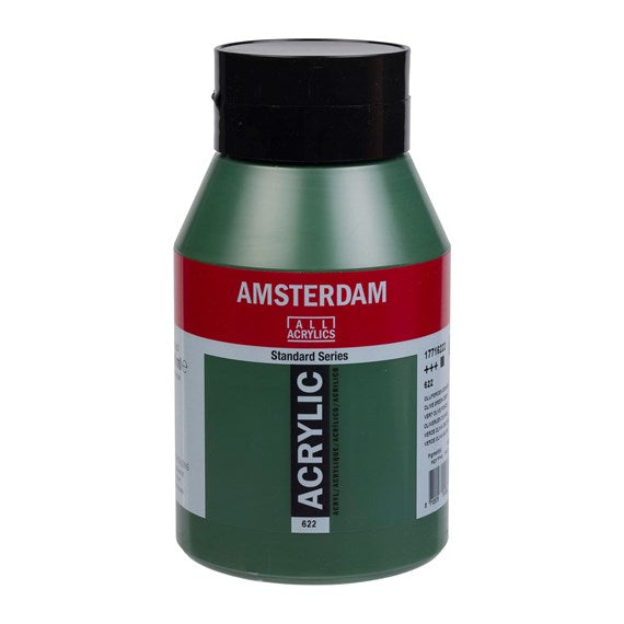 622 Olijfgroen Donker 1 liter Acryl 1000ml  pot Amsterdam