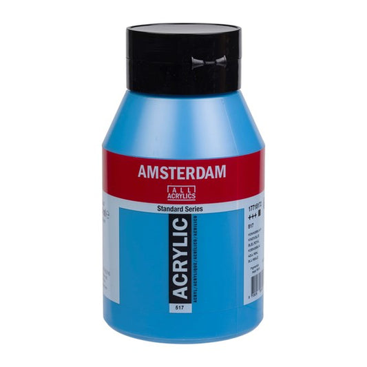 517 Koningsblauw 1 liter Acryl 1000ml  pot Amsterdam