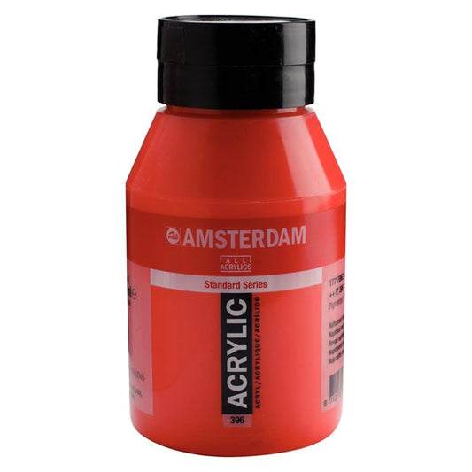 396 Naftolrood Middel 1 liter Acryl 1000ml  pot Amsterdam