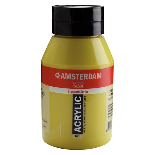 621 Olijfgroen Licht 1 liter Acryl 1000ml  pot Amsterdam