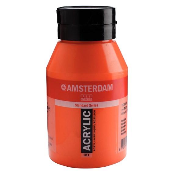 311 Vermiljoen 1 liter Acryl 1000ml  pot Amsterdam