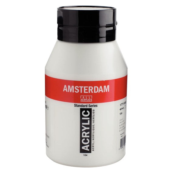 104 Zinkwit 1 liter Acryl 1000ml  pot Amsterdam