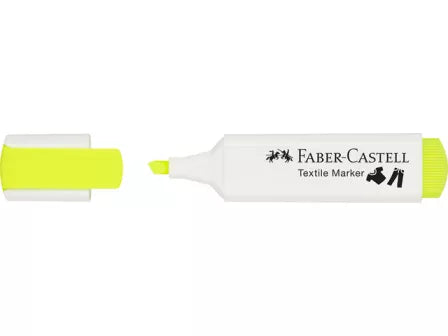 Textielstift Faber-Castell textielmarker neon geel