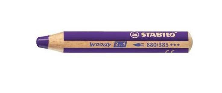 Woody 3 in 1 kleurpotlood violet