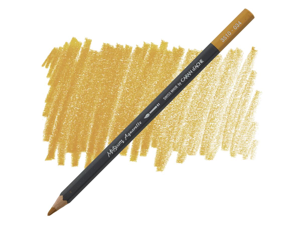 Yellow Ochre 034 museum aquarel Caran D'Ache