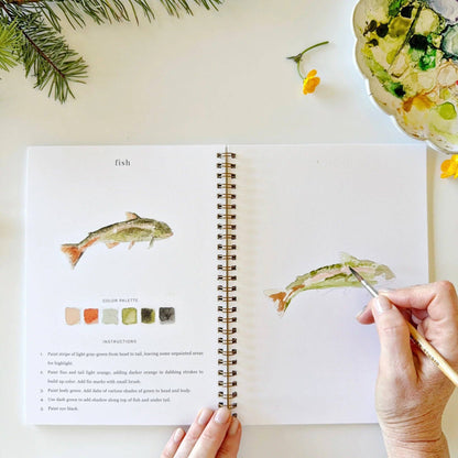 Aquarelverf werkboek - Camping - emily lex studio watercolor workbook