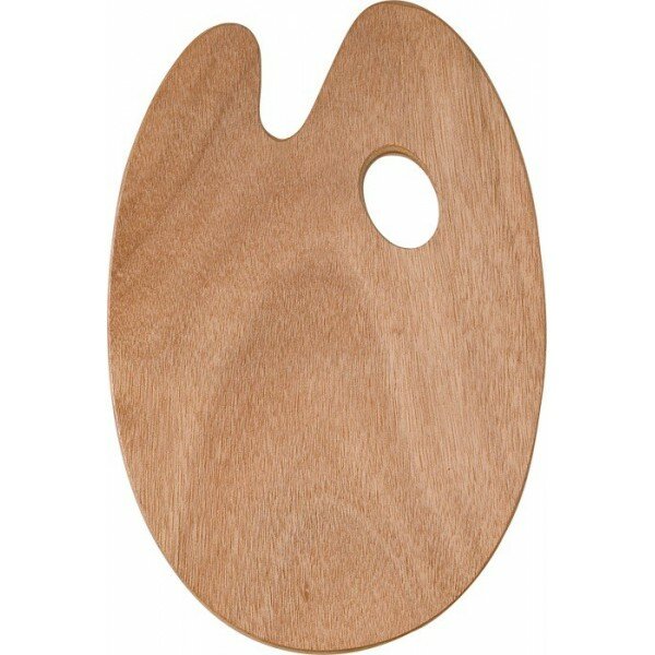 Houten palet voor olieverf 21x30 cm Ovaal Talens