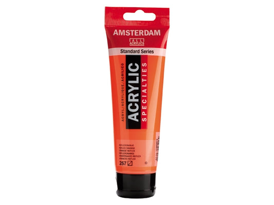 257 Reflexoranje 120 ml Tube Acrylverf Amsterdam Neon