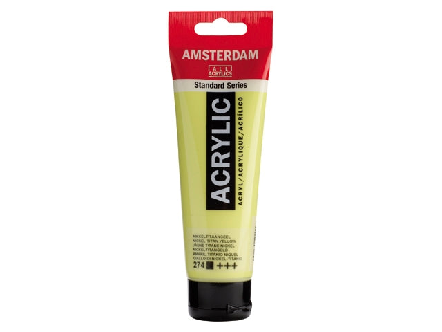 274 Nikkeltitaan geel 120 ml Tube Acrylverf Amsterdam