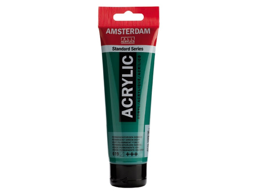 619 Permanent groen Donker 120 ml Tube Acrylverf Amsterdam