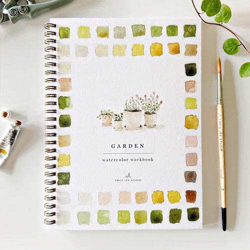 Aquarelverf werkboek - Garden - emily lex studio watercolor workbook