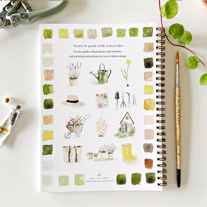 Aquarelverf werkboek - Garden - emily lex studio watercolor workbook