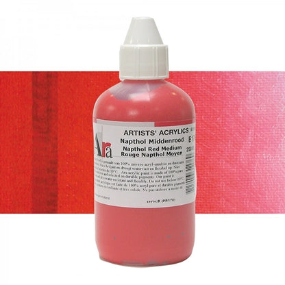 ARA 250ml  B176  NAPTHOL MIDDENROOD Artists Acrylics