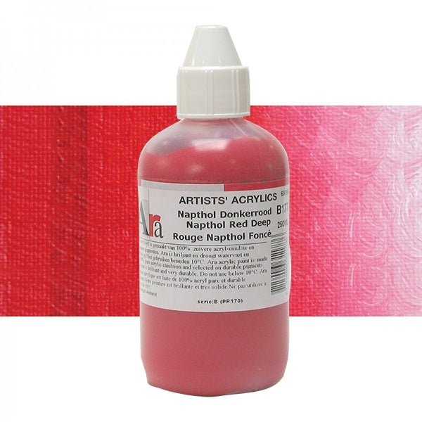 ARA 250ml  B177  NAPTHOL DONKERROOD Artists Acrylics