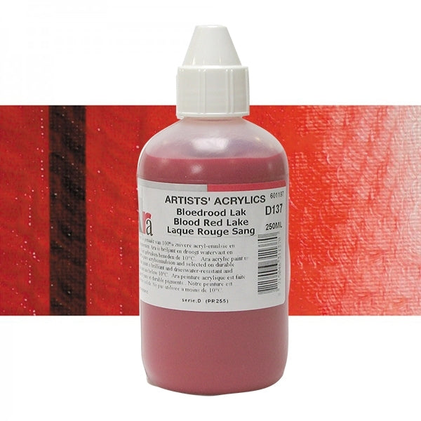 ARA 250ml  D137  BLOEDROOD LAK Artists Acrylics