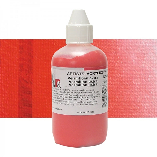 ARA 250ml  D148  VERMILJOEN EXTRA Artists Acrylics