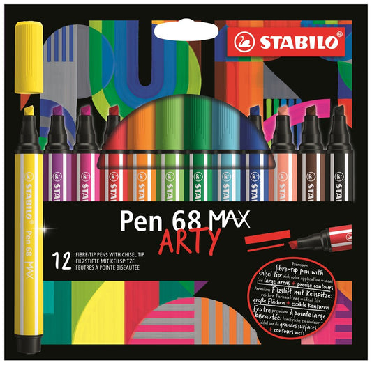 Viltstift markerpen 68 Arty Set 12 Stabilo