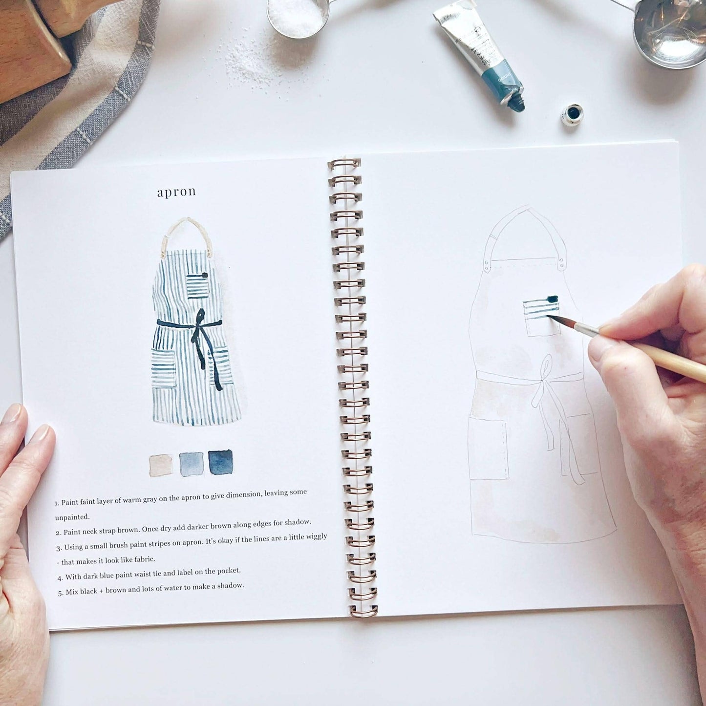 Aquarelverf werkboek - Bakken- emily lex studio watercolor workbook