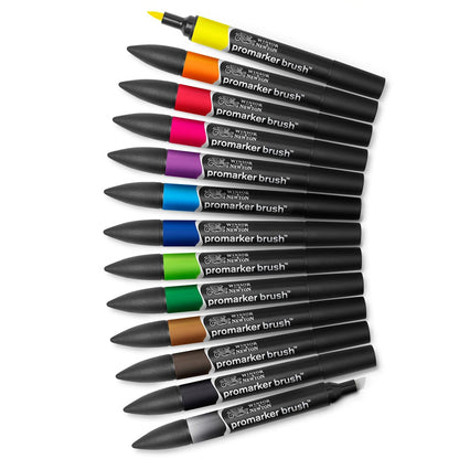 BrushMarker Set 12 +1 Basis Kleuren (Vibrant)