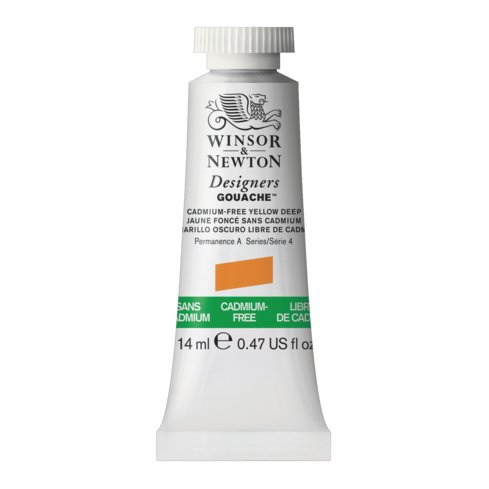 CADMIUM FREE YELLOW DEEP 891 14ml. S4 Designers Gouache Winsor & Newton