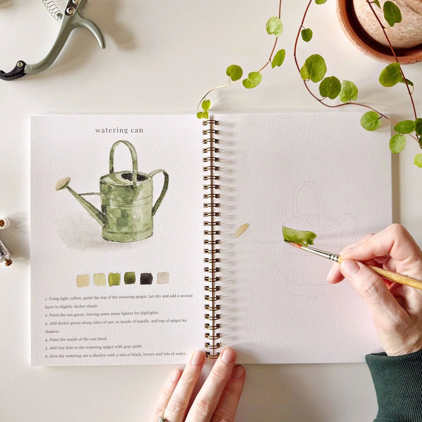 Aquarelverf werkboek - Tuinen - emily lex studio watercolor workbook