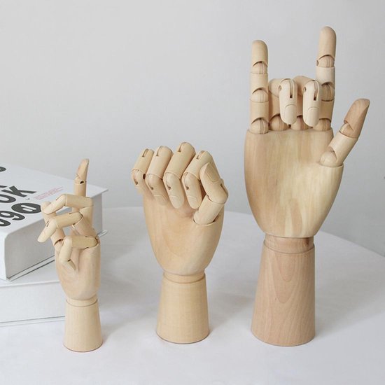 Model hand, links 25 cm hoog