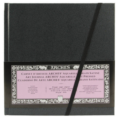 Schetsboek aquarelpapier (21x21cm), 185 grams 48 vellen Arches Dummy