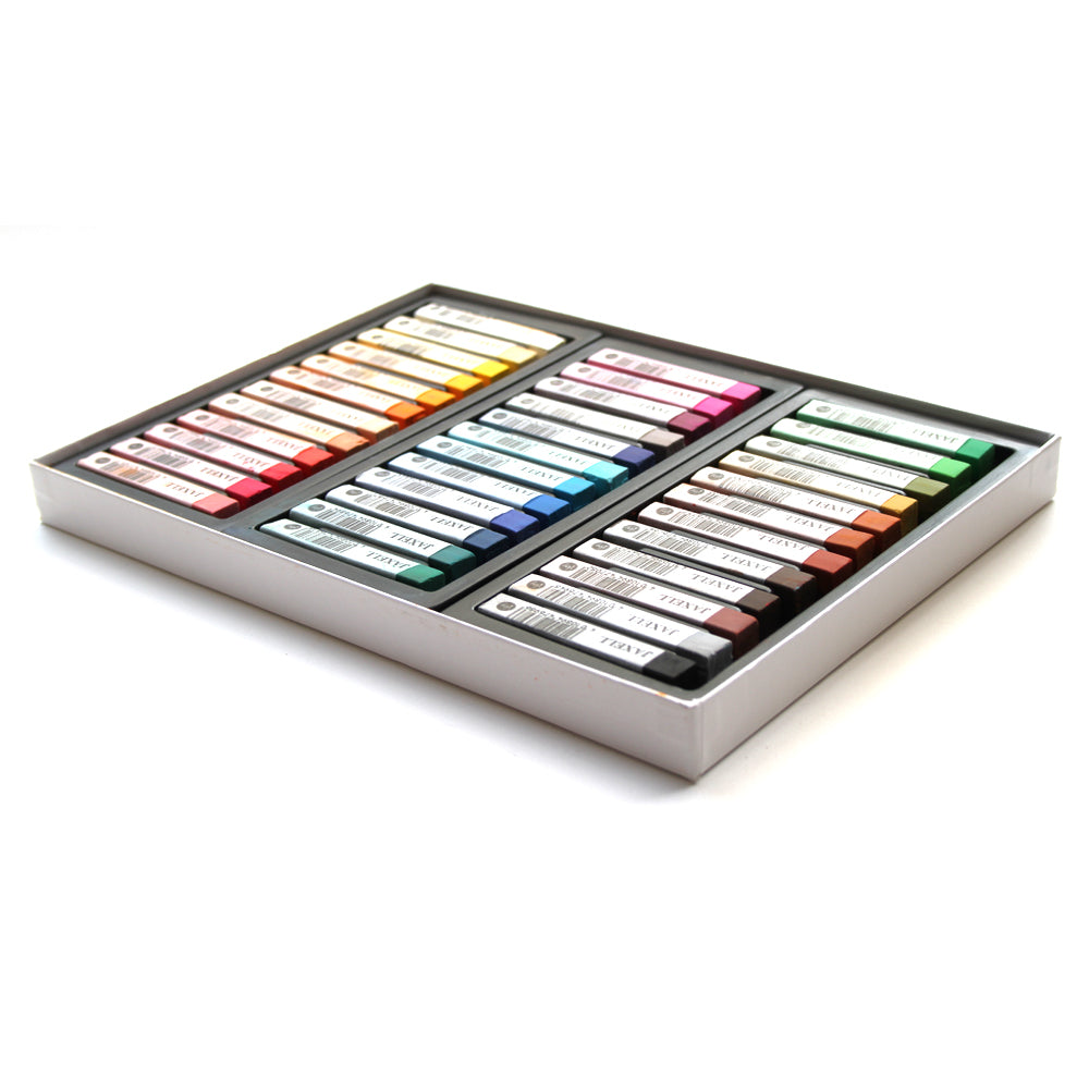 Softpastels studiekwaliteit, kartonnen box met hele pastelkrijtjes Jaxell