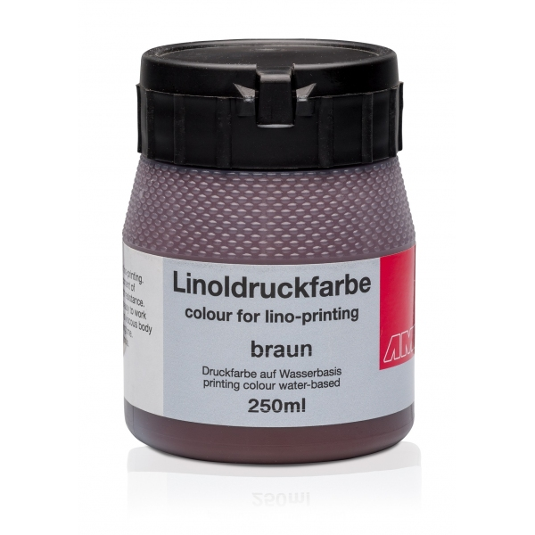 Ami Linodruk inkt Bruin 250ml op waterbasis