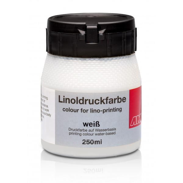 Ami Linodruk inkt Wit 250ml op waterbasis