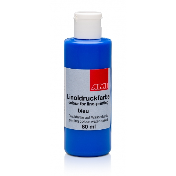 Ami Linodruk inkt Blauw 80ml op waterbasis