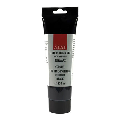 Ami Linodruk inkt Zwart 250ml op waterbasis