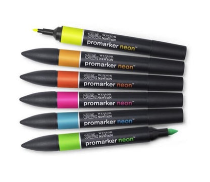 Promarker set 6 Neon Colours Winsor & Newton