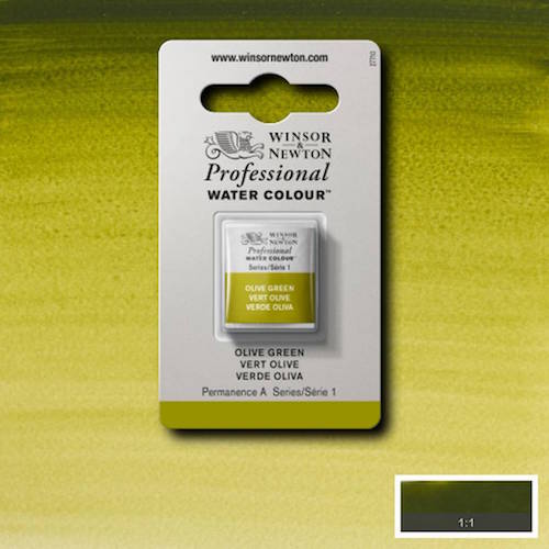 Olive Green napje  447 S1 Artist's Aquarel Winsor & Newton