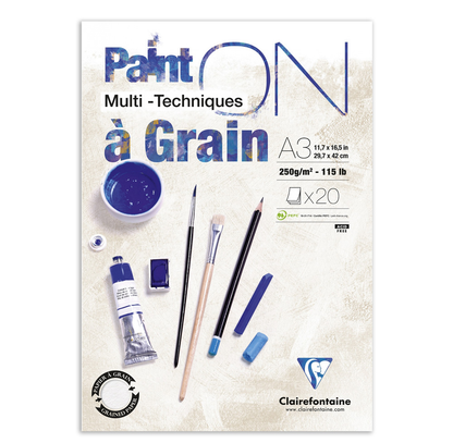 Paint-On A3 20 vel 250gr a Grain Clairefontaine (structuur) Wit