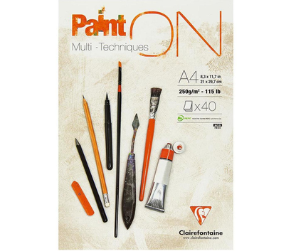 Paint-On A4 40 vel Wit papier 250gr Clairefontaine