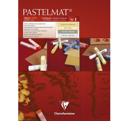 Pastelmat No. 1 (Creme/grijs) 360gr 18x24 Clairefontaine Gekleurd Pastelpapier