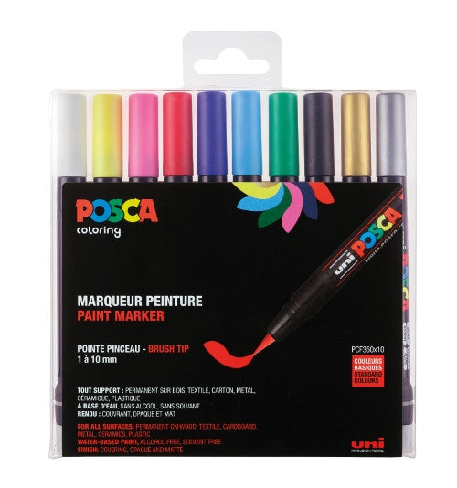 Posca PCF350/10 set penseelpunt verf stiften