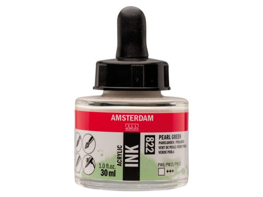 Pearl green 822 Amsterdam Acryl Inkt 30 ml.