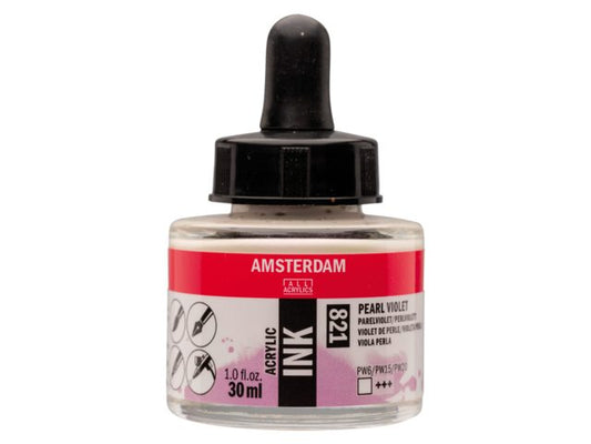 Pearl violet 821 Amsterdam Acryl Inkt 30 ml.