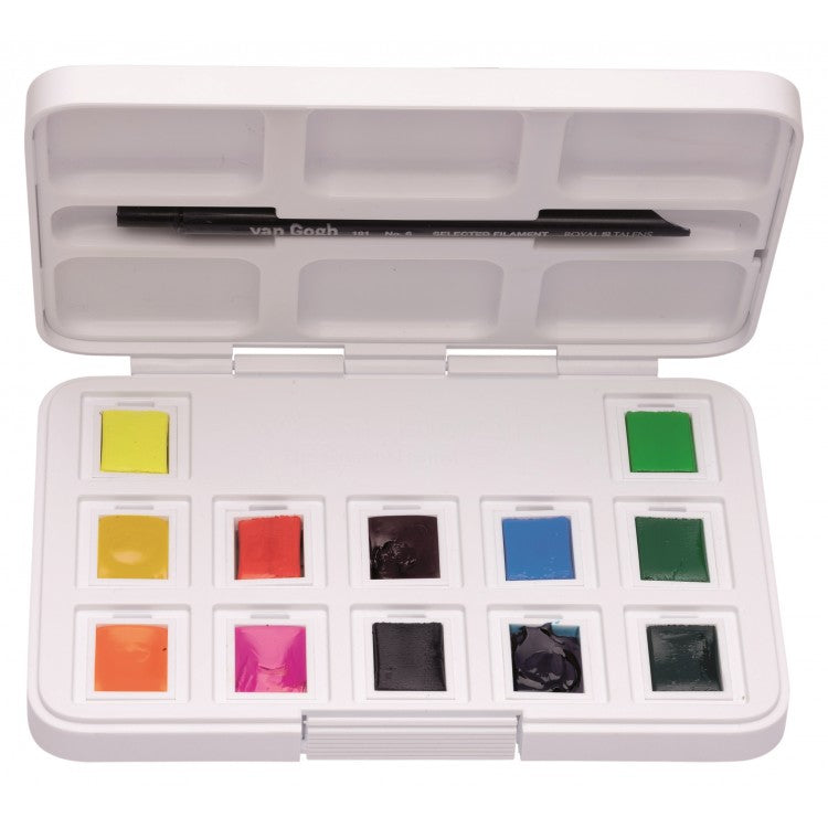 Pocketbox Vibrant Colours 12 napjes Aquarel verf Van Gogh Set