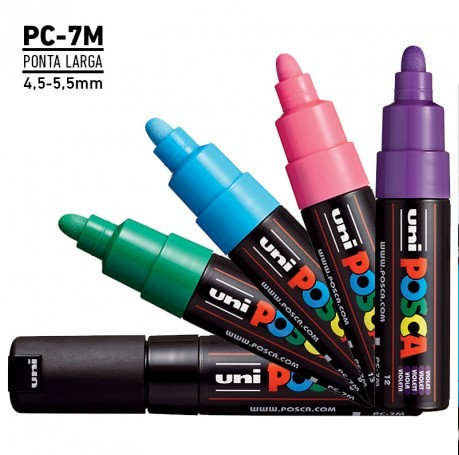 Posca PC7M/16A set 16 kleuren ronde punt verfstiften