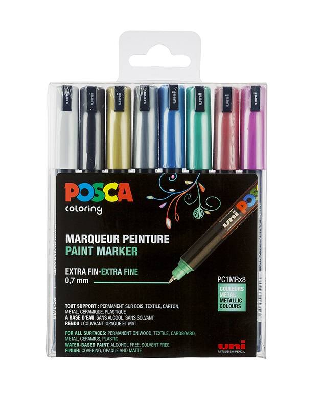 Posca PC1MR/8A ASS19 set fineliner verf stiften