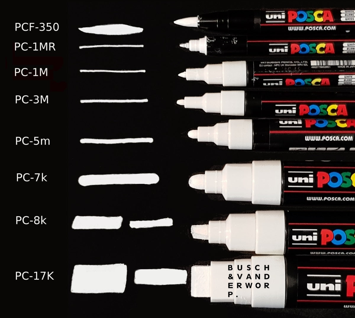 Posca verf stift PC1M Appel Groen