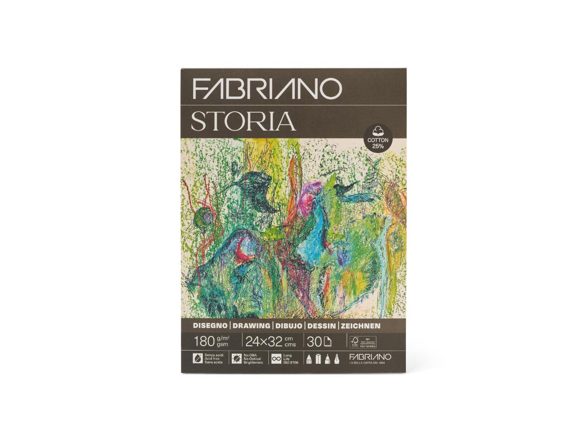 Fabriano Storia tekenpapier 18x26 cm 180 g/m2 25% katoen 30 vel