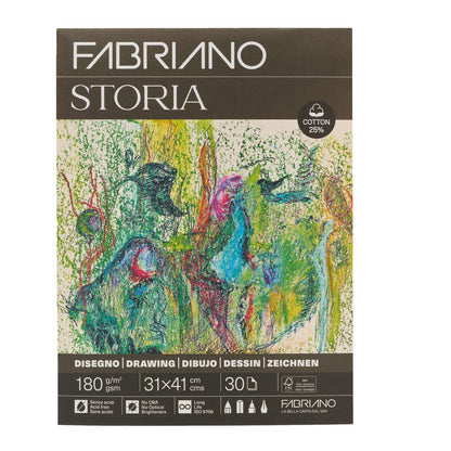 Fabriano Storia tekenpapier 18x26 cm 180 g/m2 25% katoen 30 vel