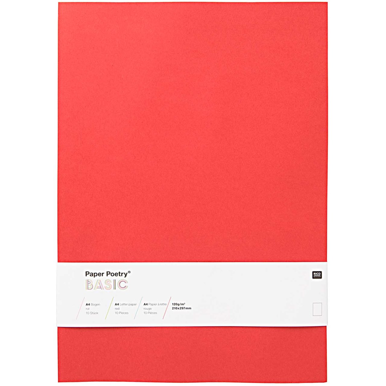 Rico design gekleurd papier rood a4