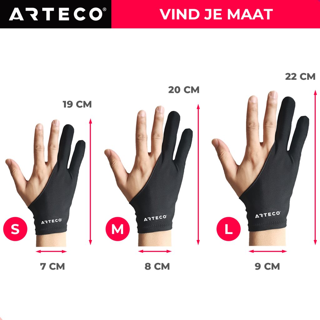 ARTECO Tekenhandschoen Maat S