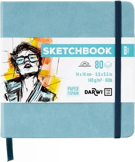 Dummie Darwi Blauw Vierkant Klein (14x14 cm) wit papier 80 vellen 140 grams