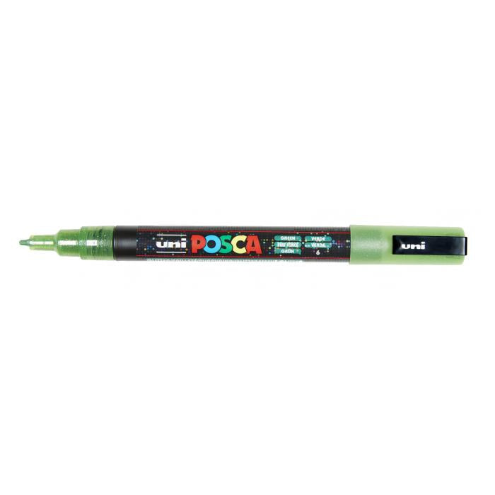 Posca verf stift PC3M Glitter Groen